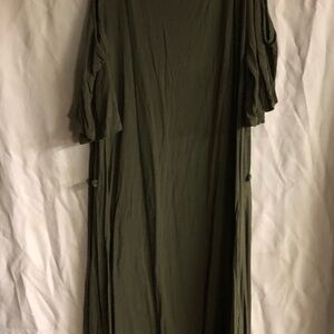 Elegant Olive Green Maxi Dress